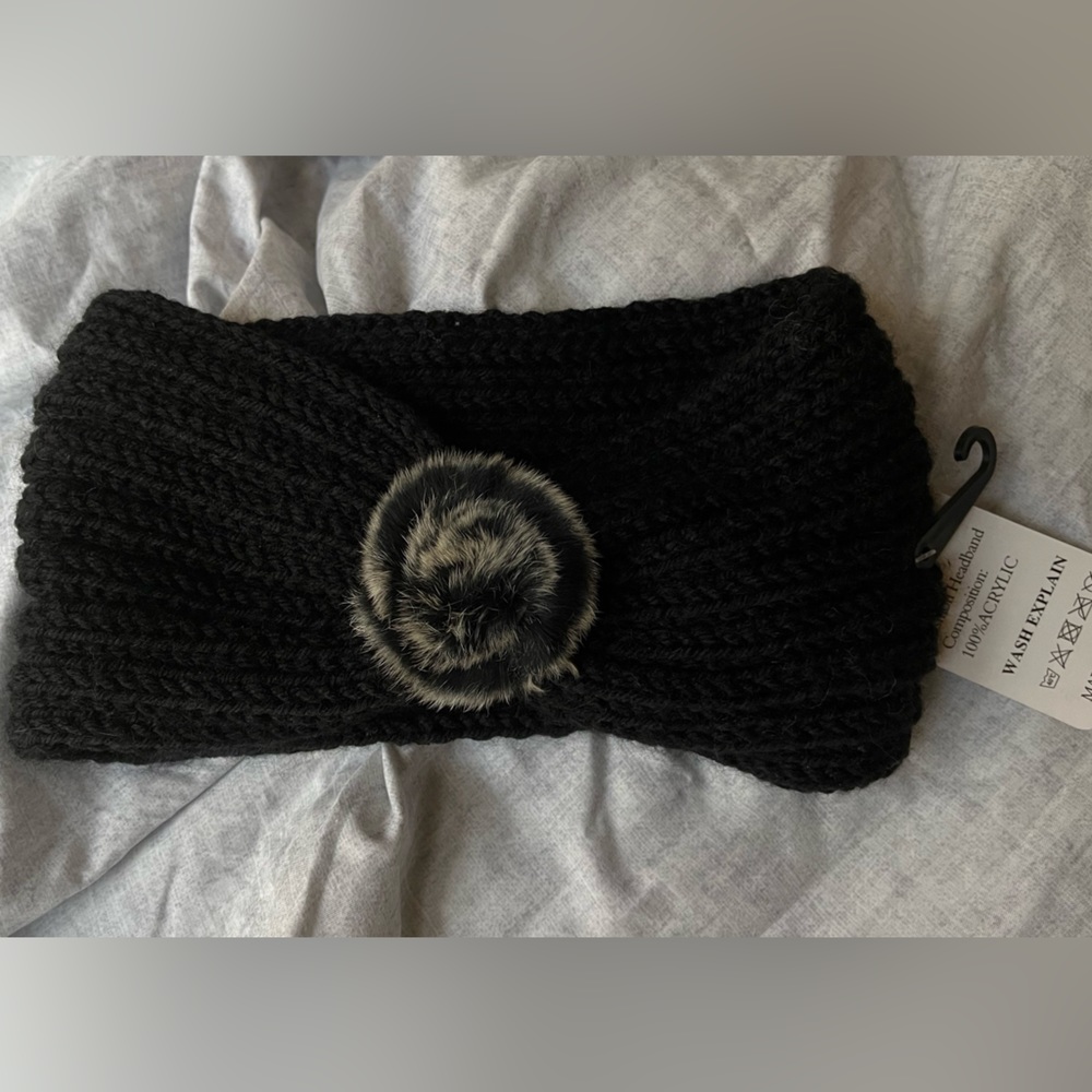 Black Knitted Headband